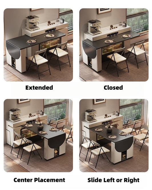 Kitchen Island Dining Set for Small Spaces and Chair Storage