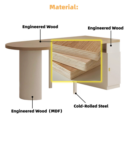 Extendable Dining Table for Small Spaces with Leaf Storage