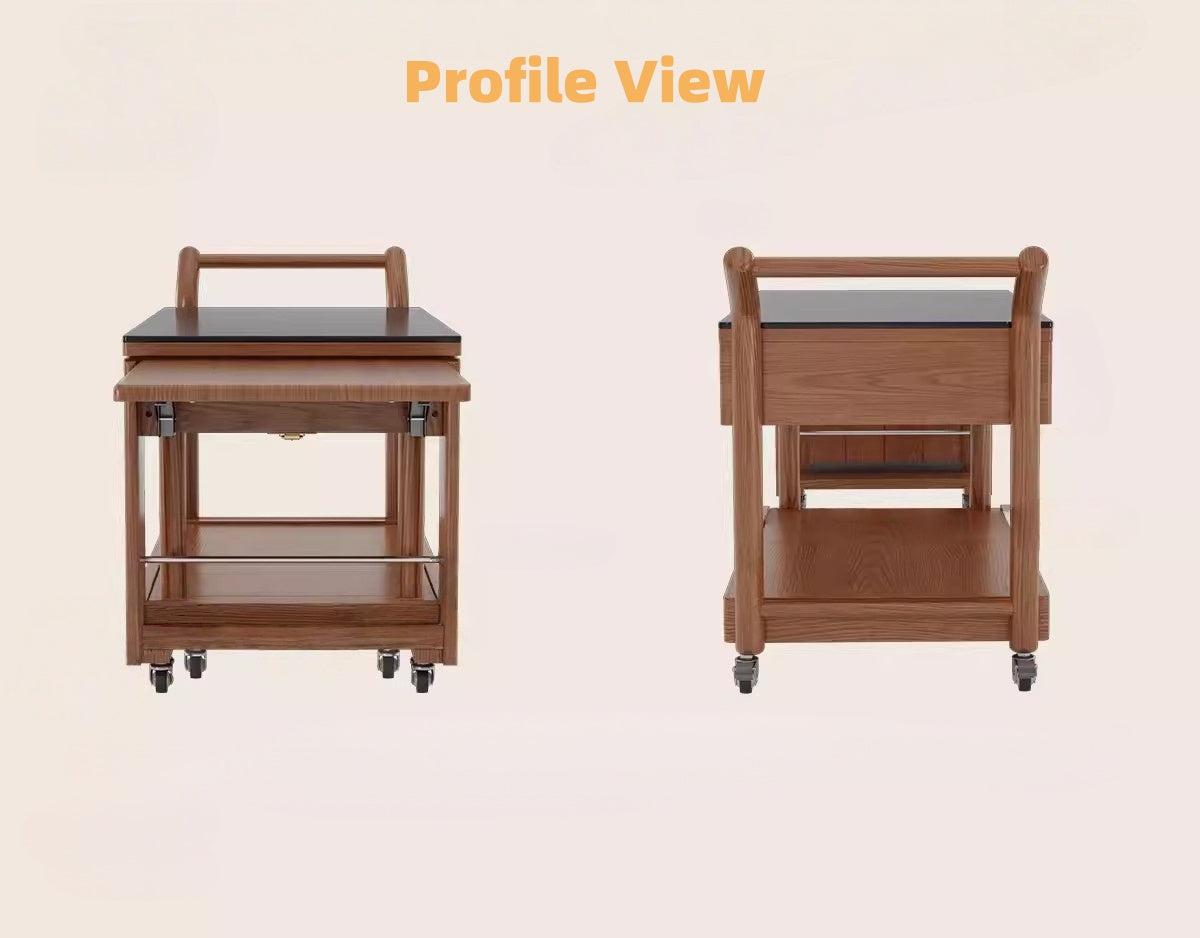 56" Rubberwood Modular Dining Table with IGT Indoor Outdoor