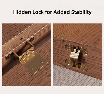 Solid Rubber Wood Expandable Folding Dining Table for Apartments