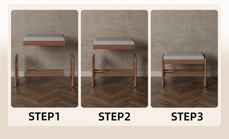 Shoe Bench with Storage for Entryway | Bench with Shoe Storage Underneath