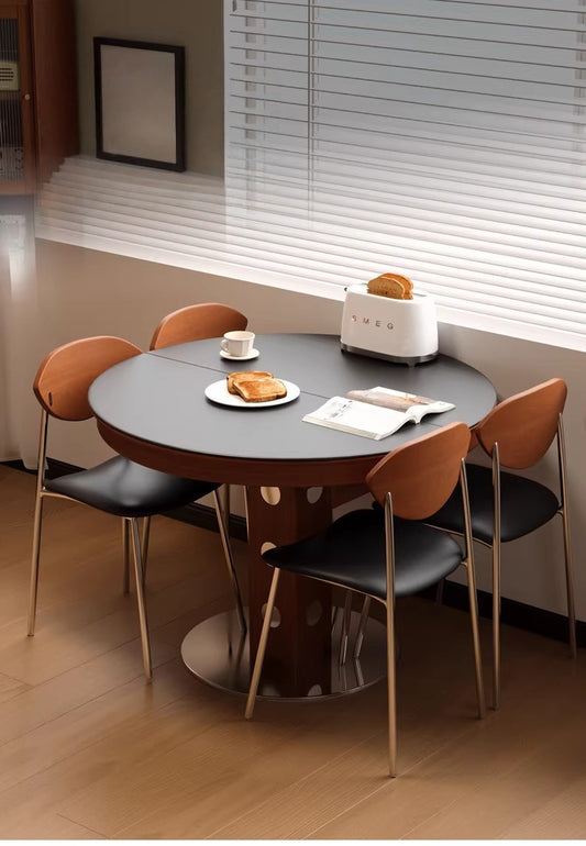 55" Round Extendable Dining Table with Solid Boxwood 2026