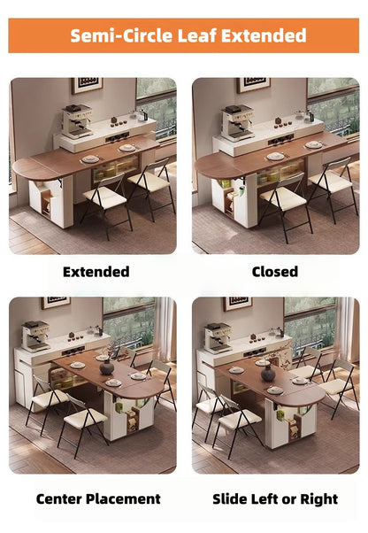 Kitchen Island Dining Set for Small Spaces and Chair Storage