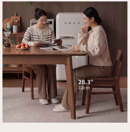 Solid Rubber Wood Expandable Folding Dining Table for Apartments