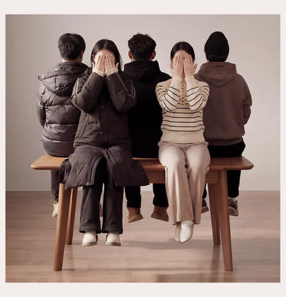 Solid Rubber Wood Expandable Folding Dining Table for Apartments