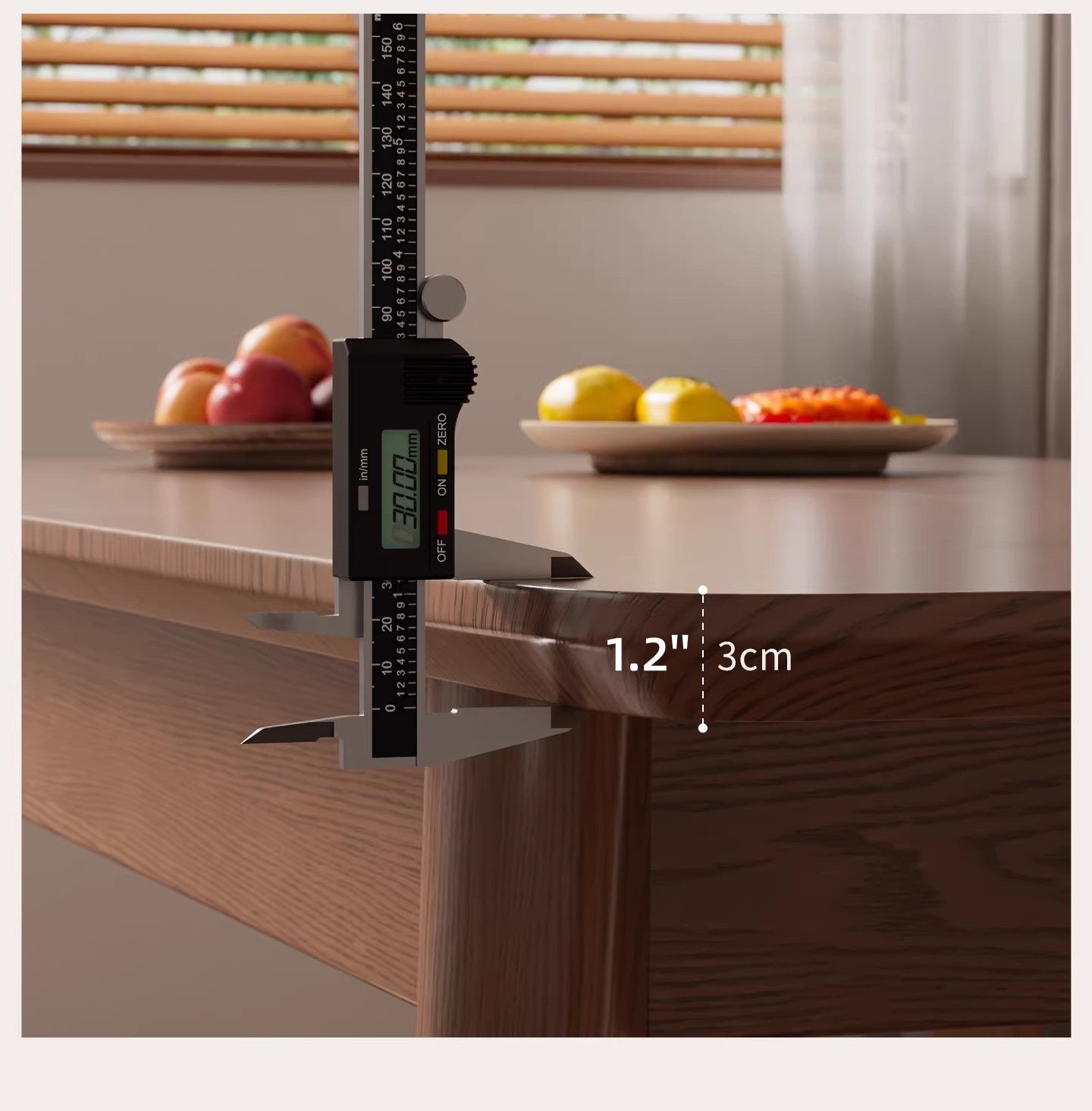 Solid Rubber Wood Expandable Folding Dining Table for Apartments