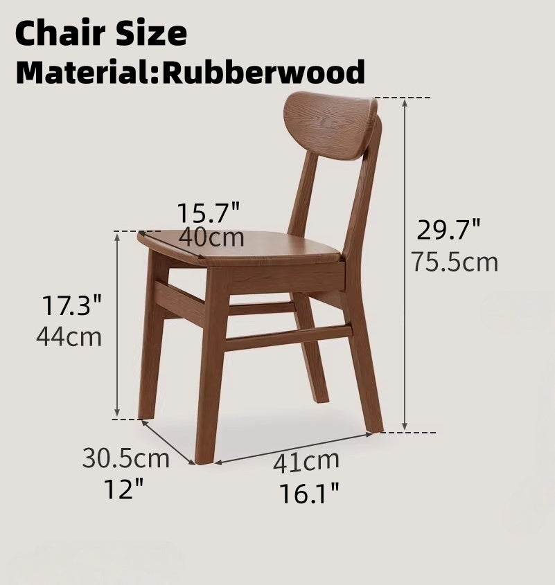 39" Solid Wood Extendable Dining Table for Small Spaces
