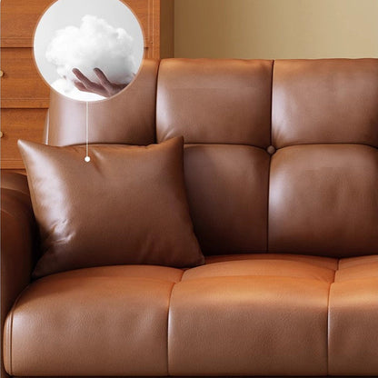 Retro Leathaire Fabric Pull Out Sofa Bed with Underneath Storage