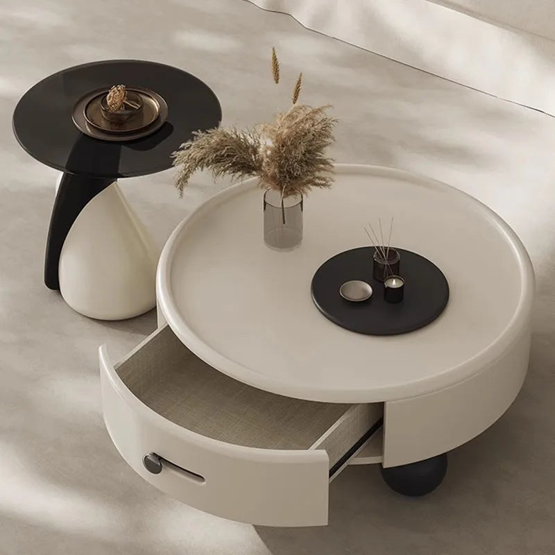 Modular coffee table set with easy-to-clean surface and modern design