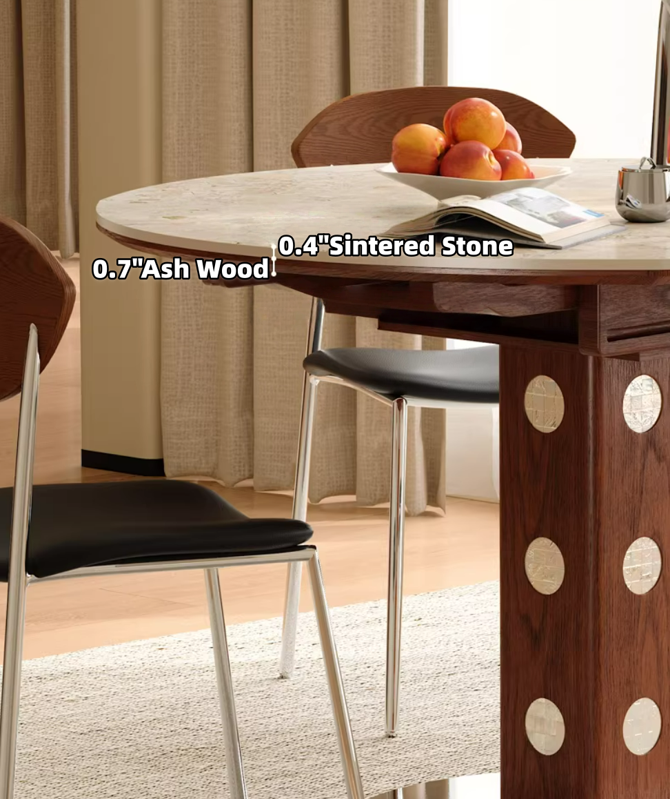 51" Round Foldable Dining Table with Ash Wood 2026