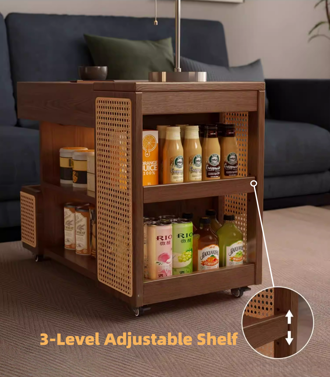 Coffee table size chart and specifications for small spaces
