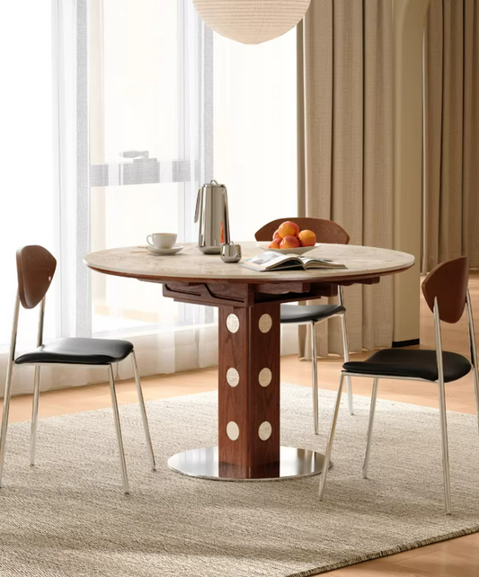 51" Round Foldable Dining Table with Ash Wood 2026