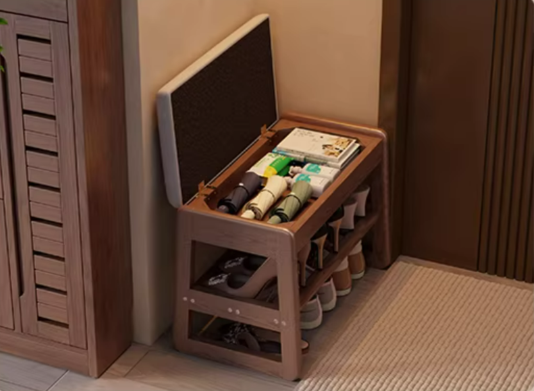 Shoe Bench with Storage for Entryway | Bench with Shoe Storage Underneath