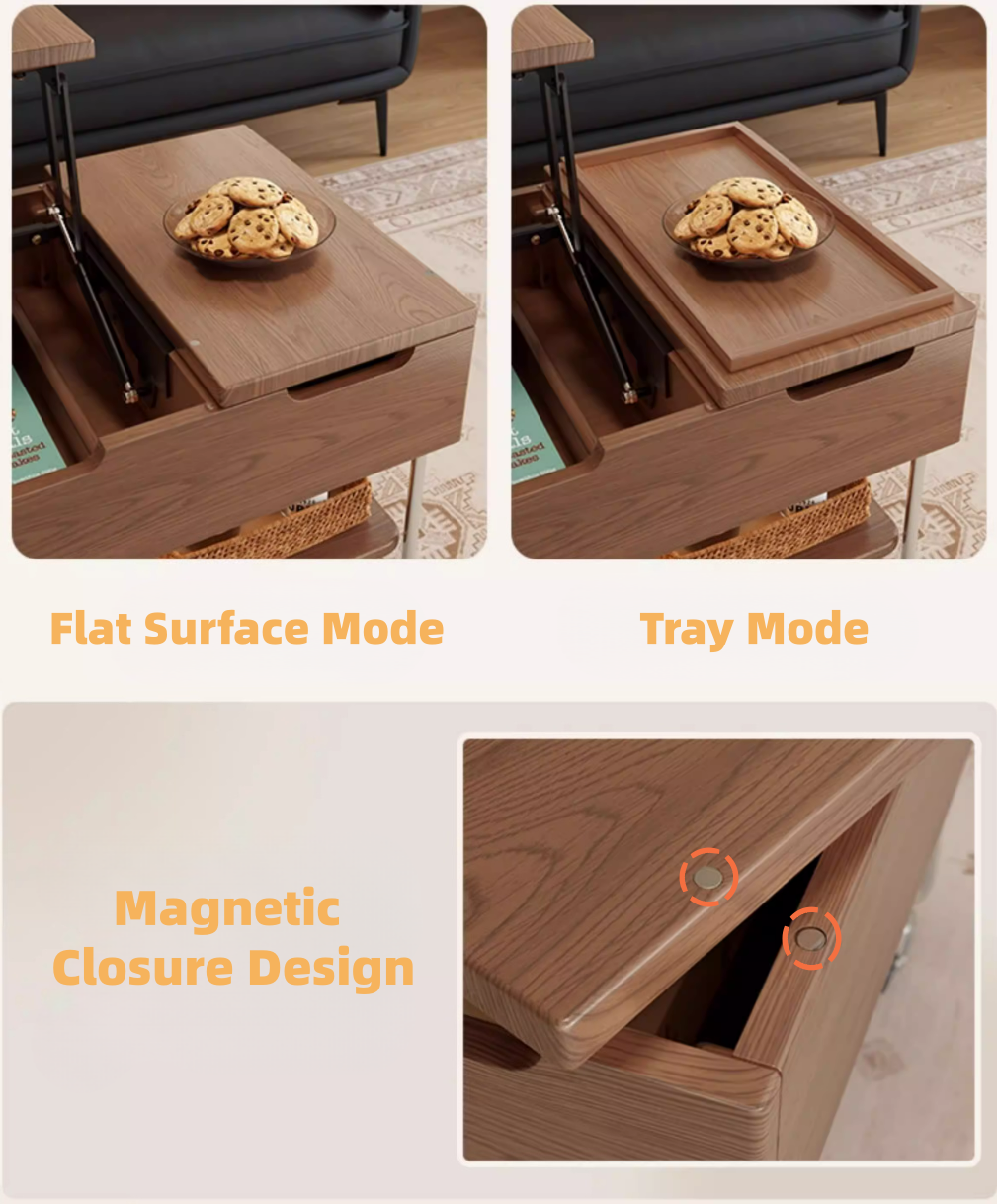Space-saving coffee table color and finish options