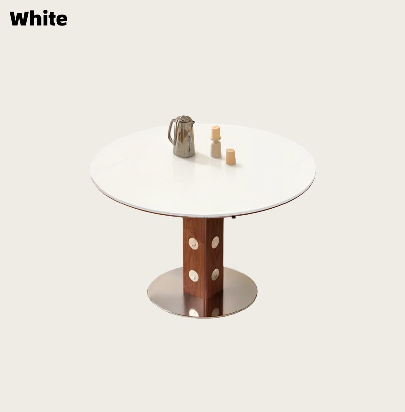 47" Round Foldable Dining Table with 4 Folding Panels