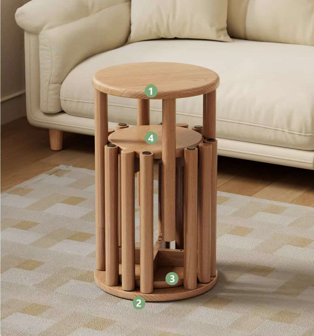 4-in-1 table cart with stools - space-saving furniture for small spaces