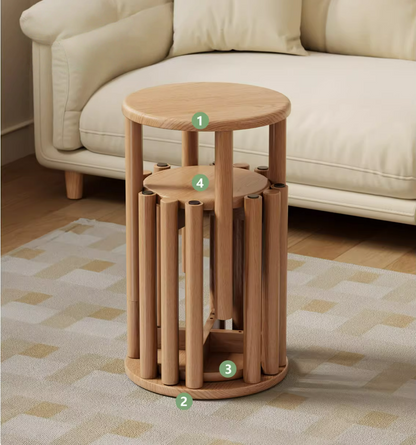 4-in-1 table cart with stools - space-saving furniture for small spaces