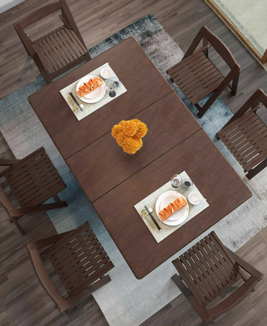 51" Solid Wood Foldable Dining Table for Small Spaces