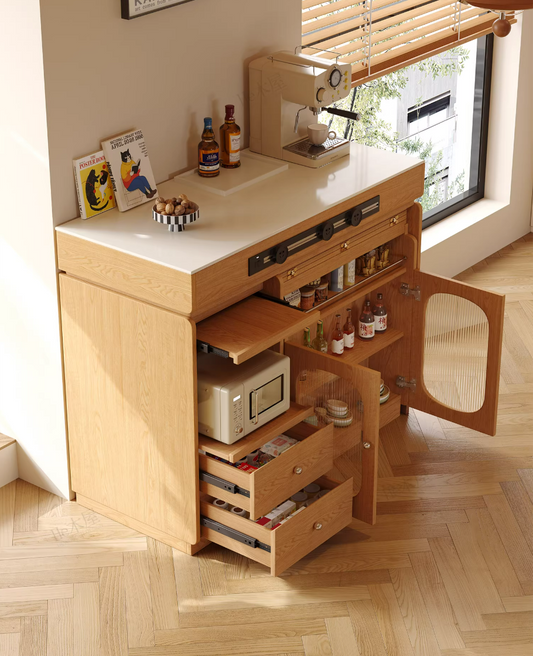 47" Extendable Kitchen Island Dining Table for Small Spaces