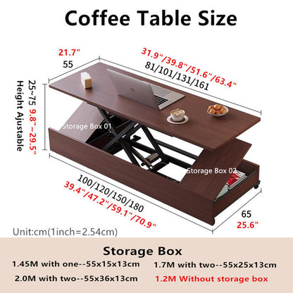 Multifunction Sofa Bed with Remote Controlled Lifting Coffee Table