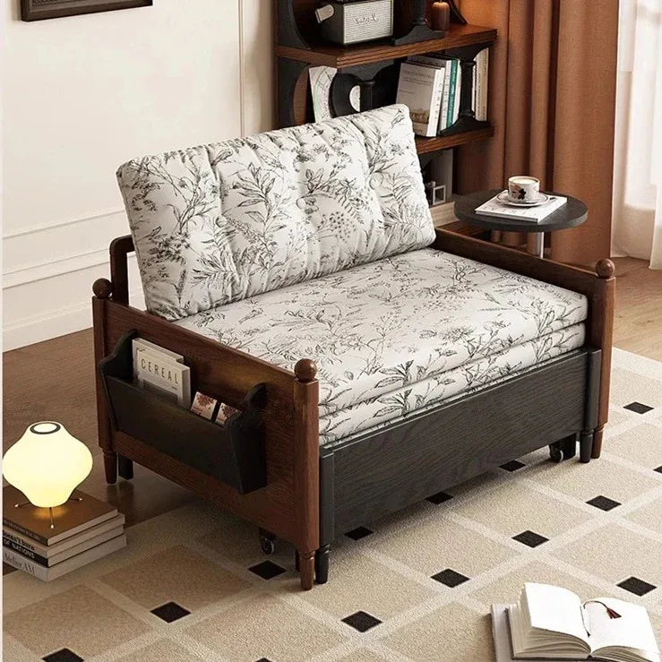 3-in-1 Convertible Sofa Bed with Side Table for Small Spaces -- SOFA BED -