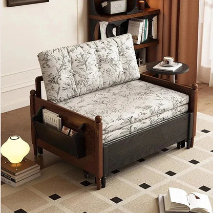 3-in-1 Convertible Sofa Bed with Side Table for Small Spaces -- SOFA BED -