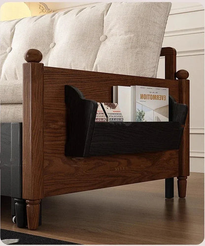 3-in-1 Convertible Sofa Bed with Side Table for Small Spaces -- SOFA BED -