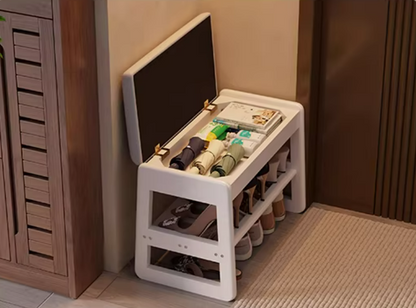 Shoe Bench with Storage for Entryway | Bench with Shoe Storage Underneath