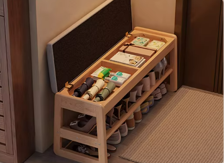 Shoe Bench with Storage for Entryway | Bench with Shoe Storage Underneath