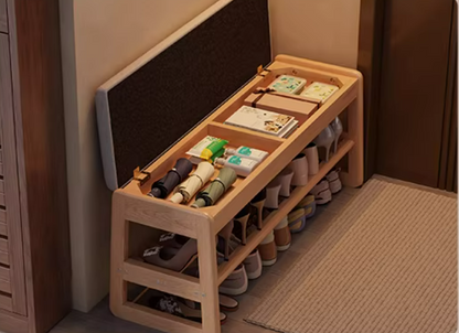 Shoe Bench with Storage for Entryway | Bench with Shoe Storage Underneath