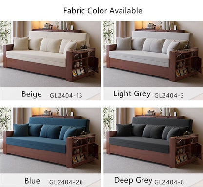 Multifunction Sofa Bed with Remote Controlled Lifting Coffee Table