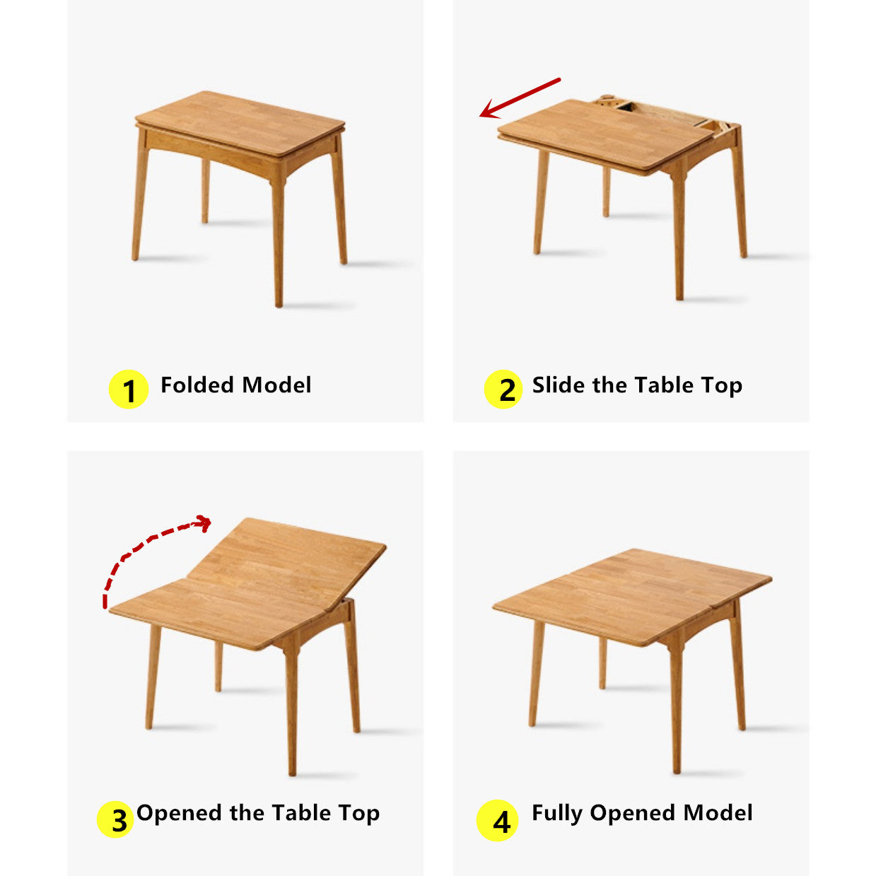 Double Table Top Expandable Dining Table