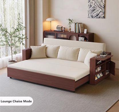 Multifunction Sofa Bed with Remote Controlled Lifting Coffee Table