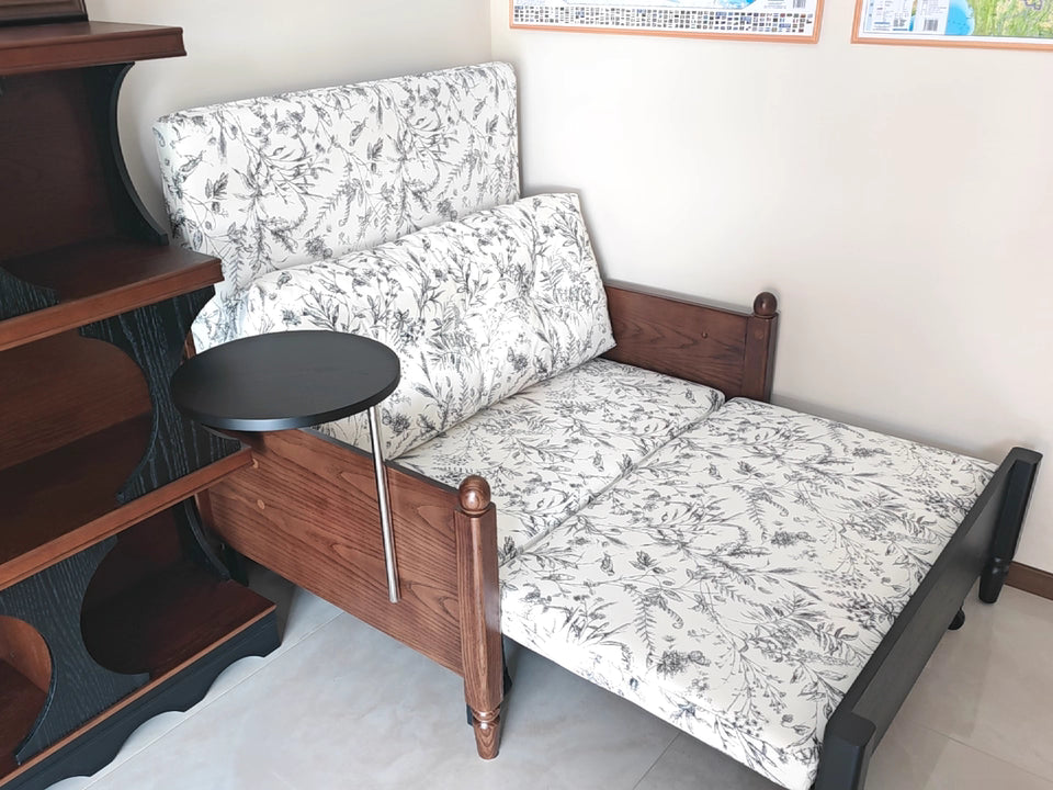 3-in-1 Convertible Sofa Bed with Side Table for Small Spaces -- SOFA BED -