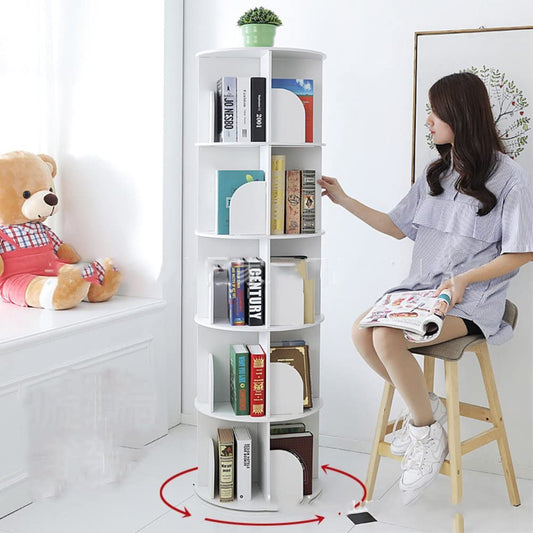 Rotating Stackable Shelves Bookshelf Organizer