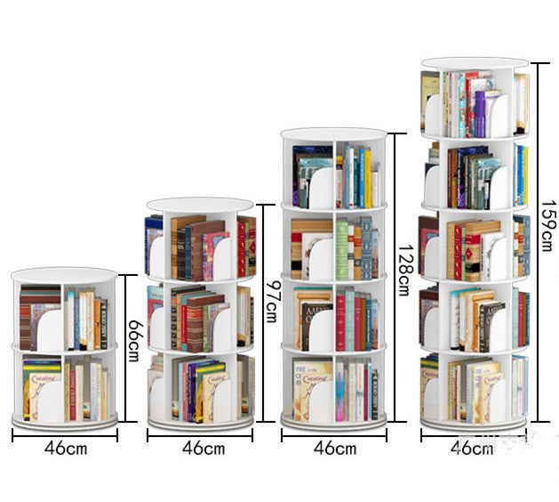 Rotating Stackable Shelves Bookshelf Organizer