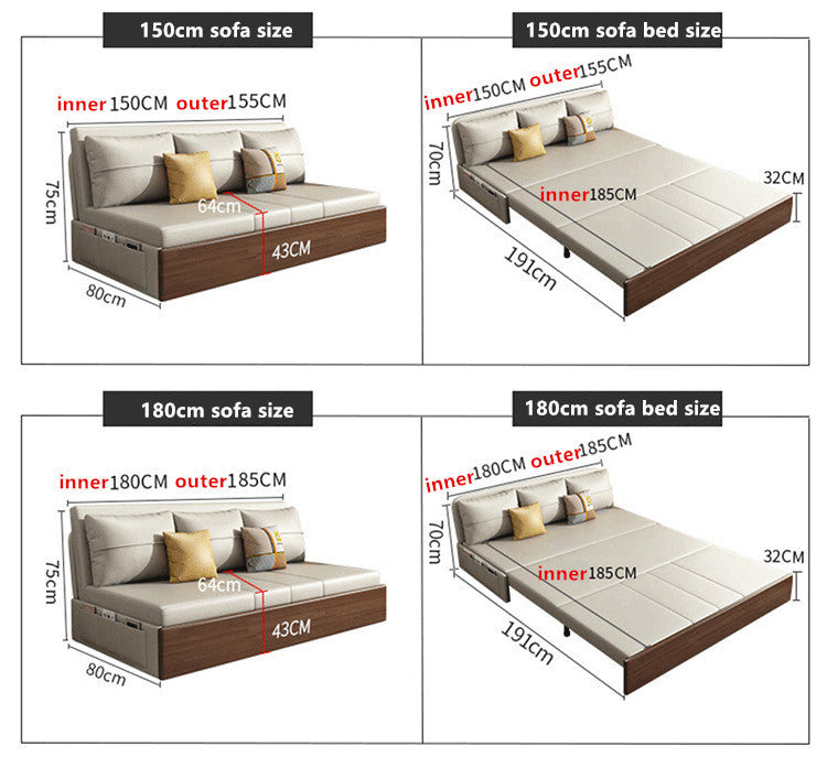 SOFA BED WITH UNDERNEATH STORAGE