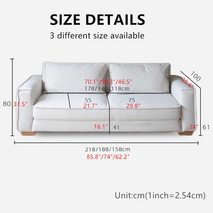 Nordic Minimalism Chenille Fabric Floor Sofa Bed