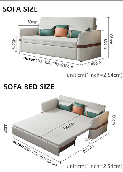 Sofa Bed with Liftable Coffee Table