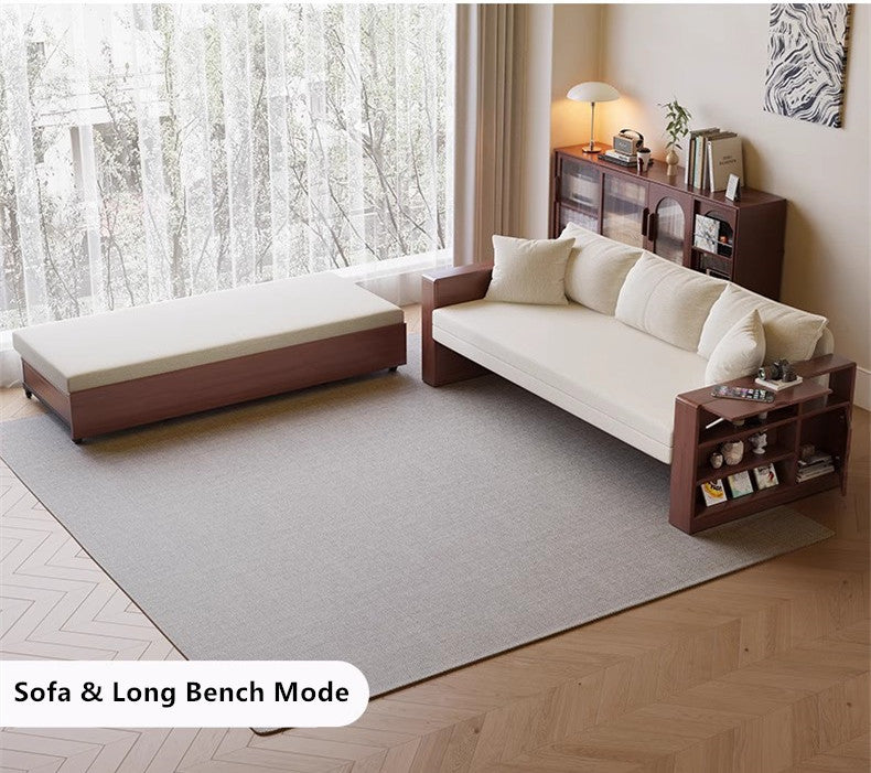 Multifunction Sofa Bed with Remote Controlled Lifting Coffee Table